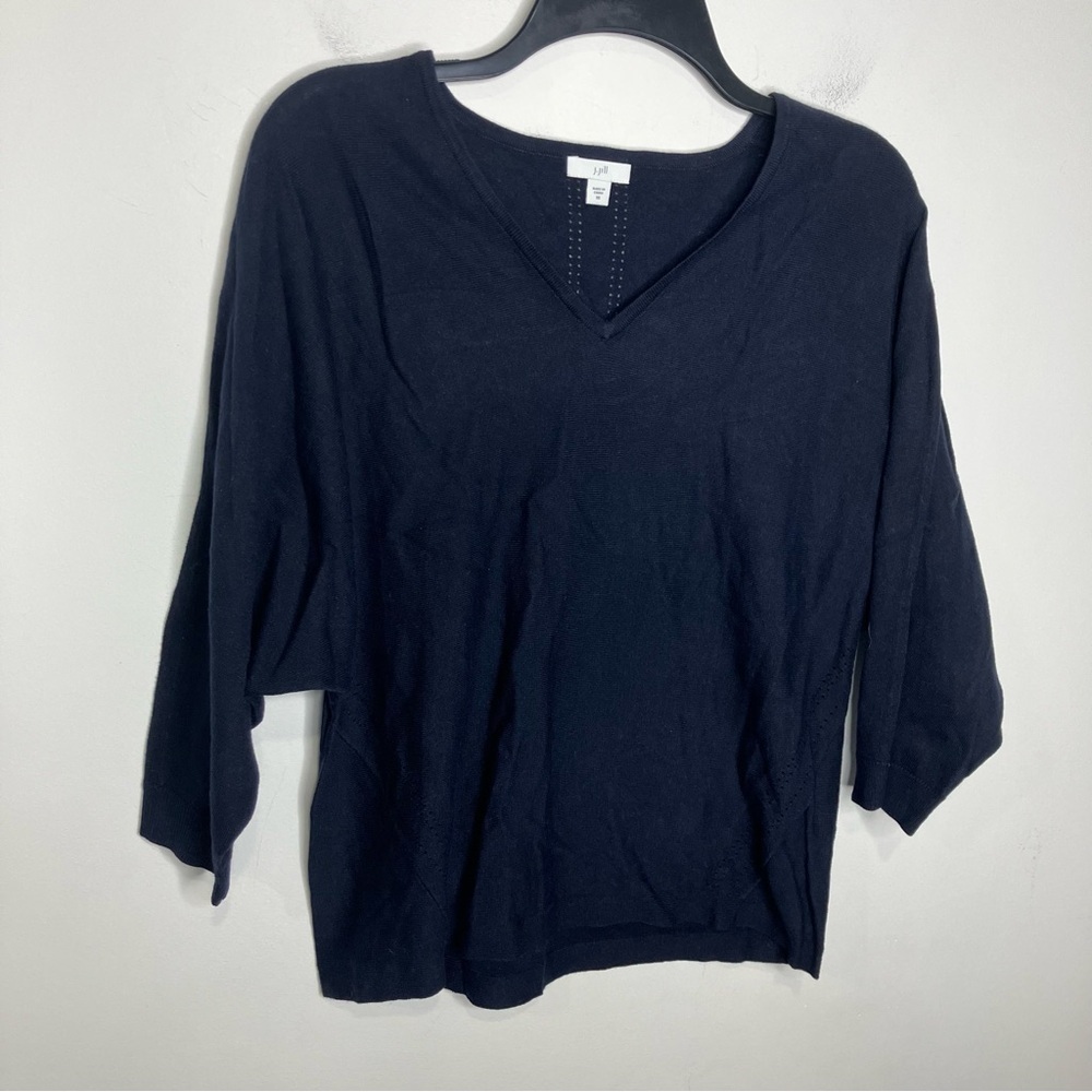 J. Jill lightweight sweater‎ with dolman sleeves navy blue size XS